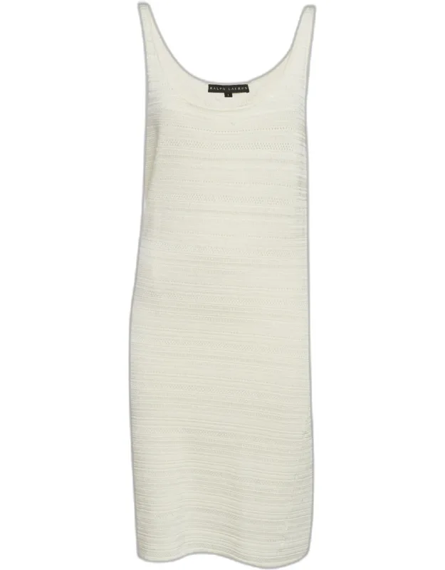 Pointelle Knit Mini Dress