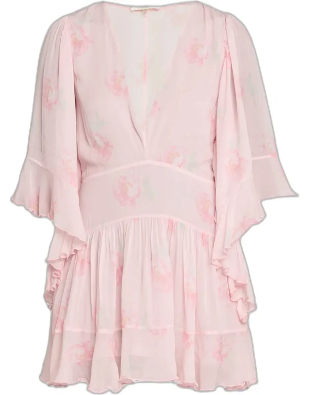 Floral Chiffon Mini Dress