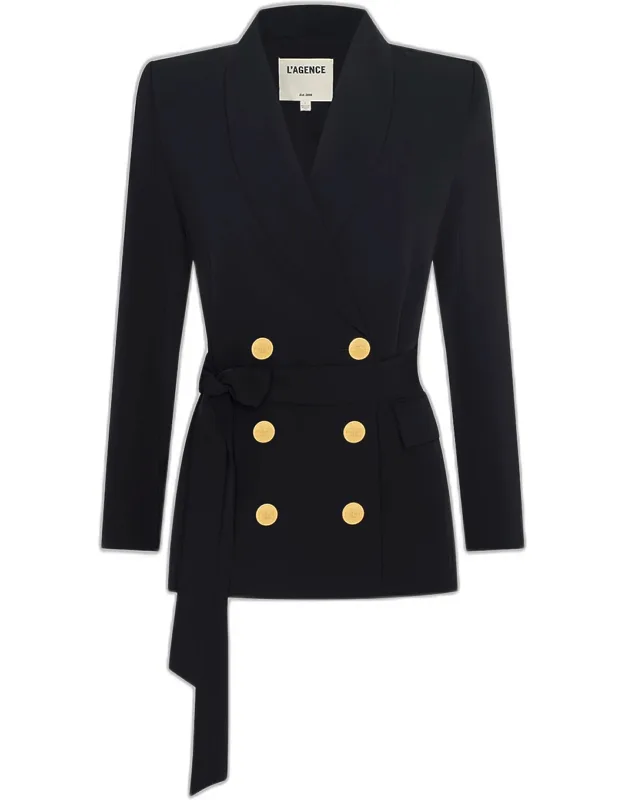 Aven Wrap Double-breasted Blazer