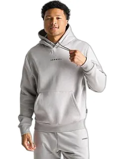 Essential Hoodie In Formal Grey/black/white With Drawcord Hood And Kangaroo Pocket