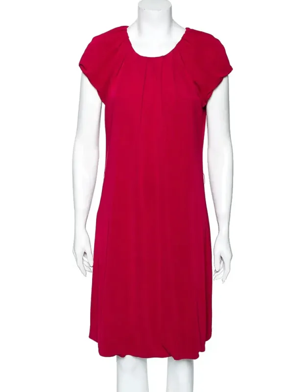 Jersey Pleated Yolk Detail Dress