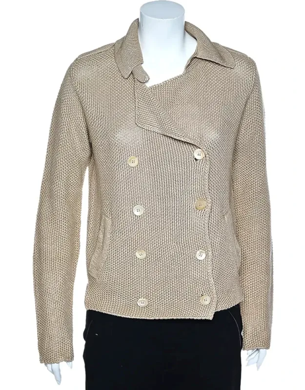 Linen Knit Double Breasted Blazer