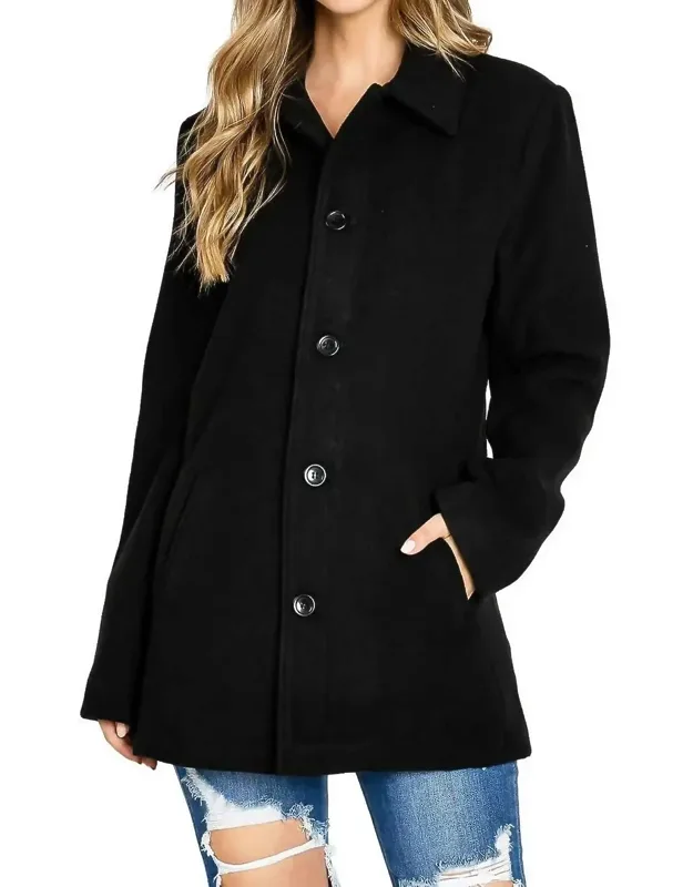Classic Warm Fleece Midi Car Coat