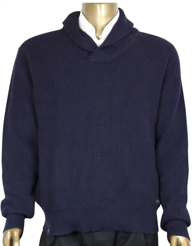 Cotton Shawl-collar Sweater