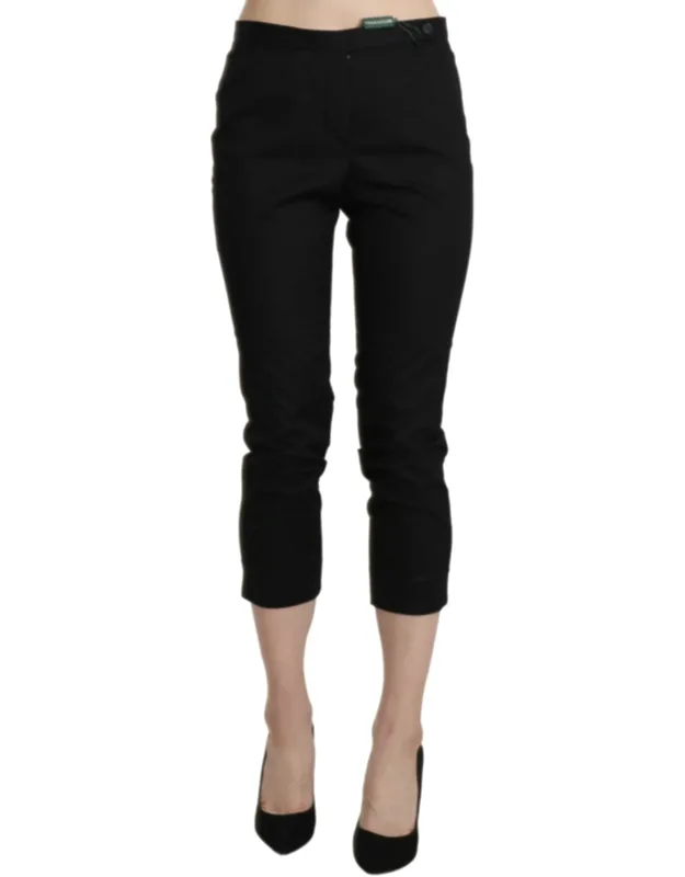 High Waist Skinny Cropped Dress Trousers