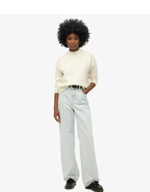 Cotton Wide Leg Jeans
