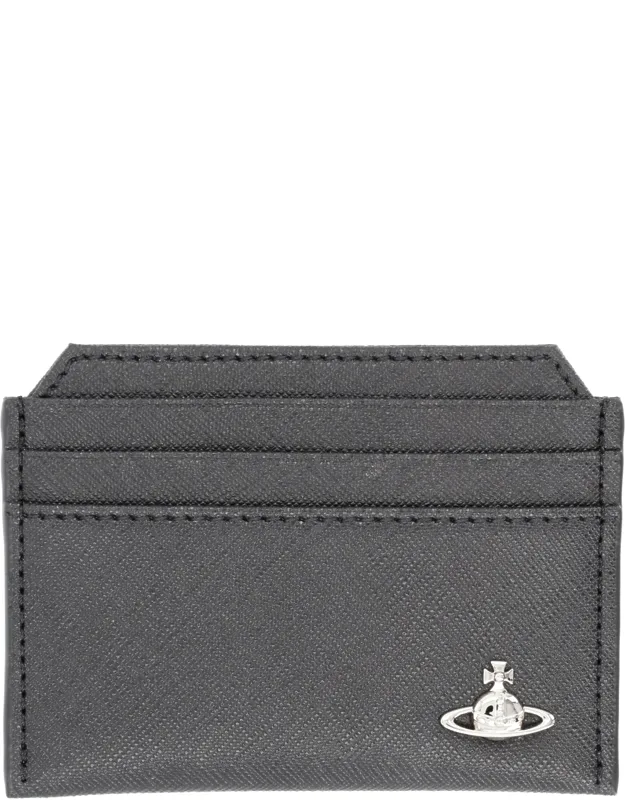 Card Holder With "orb" Detail, Made In Italy