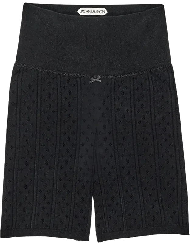 Perforated Knit Shorts