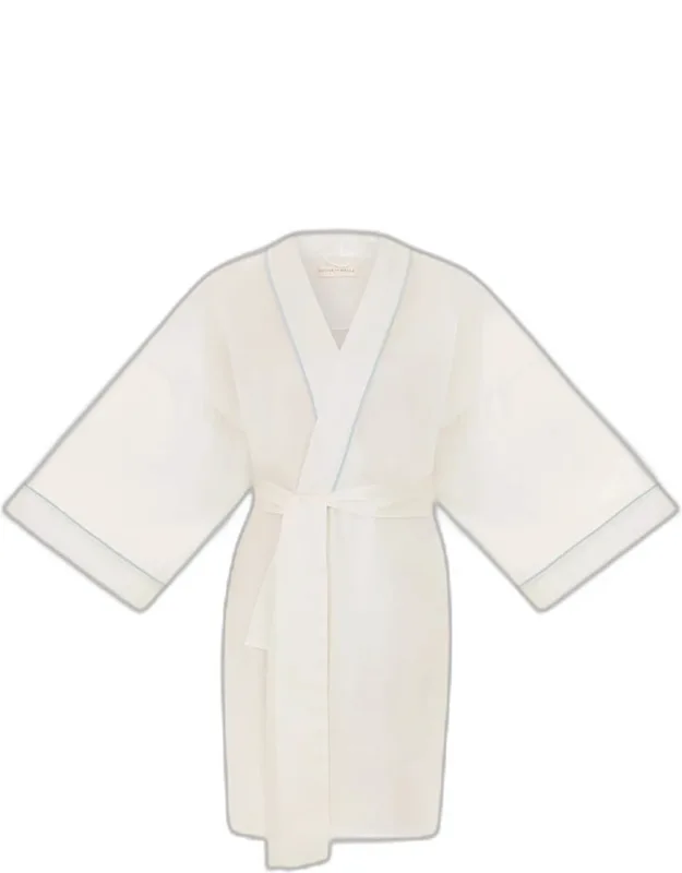 Kimono-sleeve Silk Satin Robe