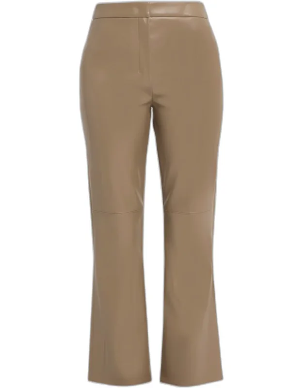 Sublime Vegan Leather Kickflare-leg Ankle Pants
