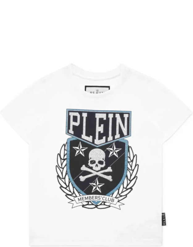 T-shirt With Round Neck And Patches