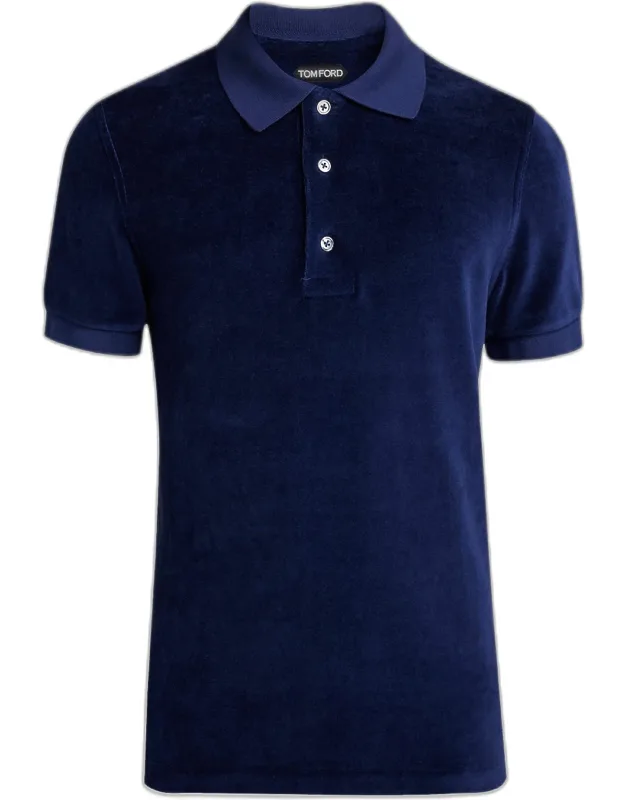 Velour Classic-fit Polo Shirt
