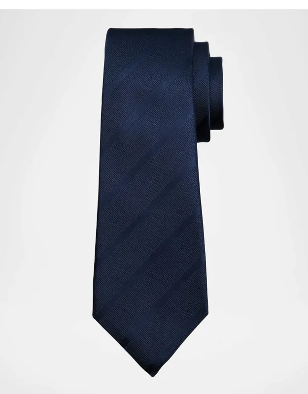 Tonal Stripe Silk 7-fold Tie