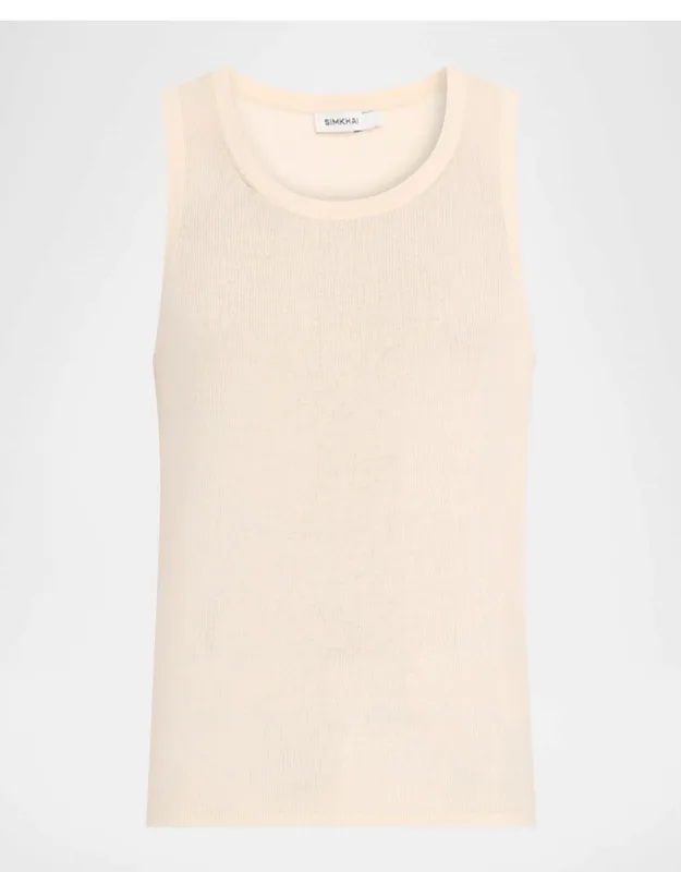 Elikai Ribbed Cotton Fitted Tank Top