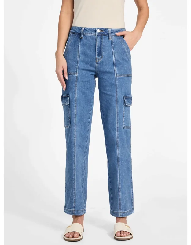High-rise Cargo Jeans