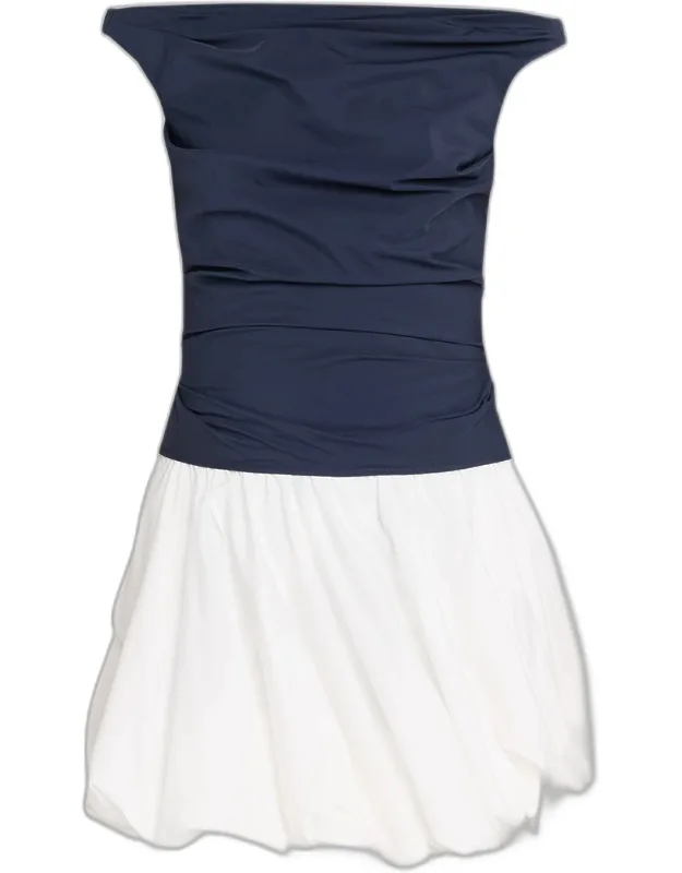 Cotton Bubble Mini Dress