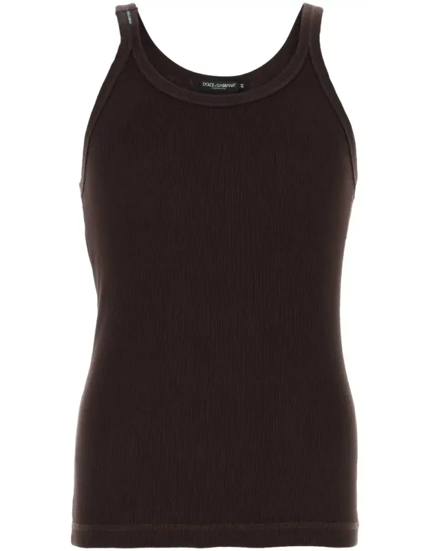 Chocolate Cotton Tank Top