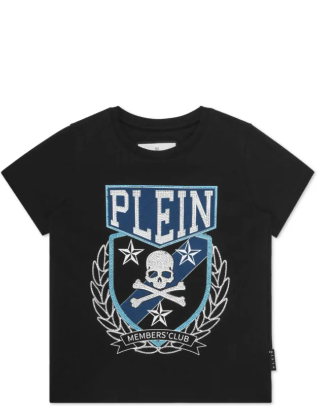 T-shirt With Round Neck And Patches