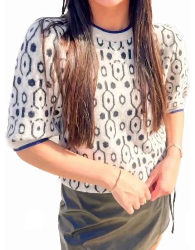 Abstract Print Sweater
