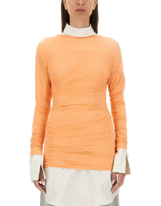Translucent Slim Fit Tulle Top