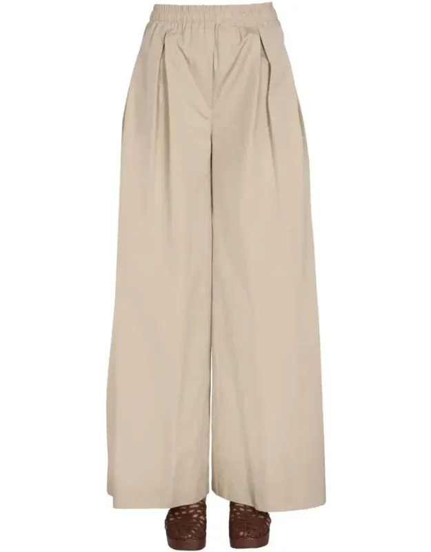Wide-leg Poplin Pants