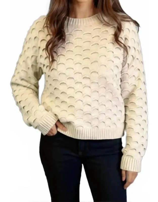 Textured Long Sleeve Sweater