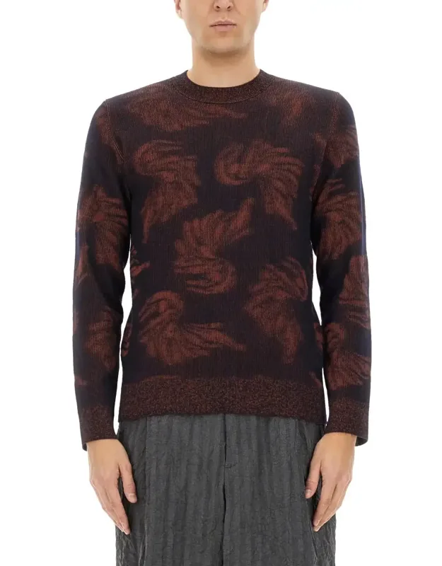 Textured Jacquard Knit Sweater