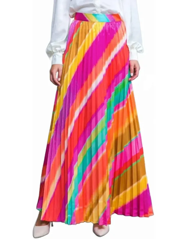 Pleated Maxi Skirt
