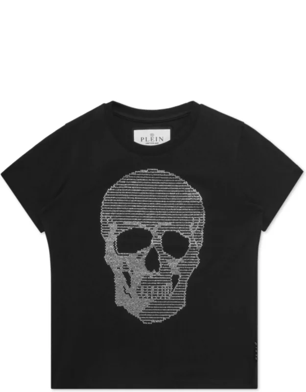 T-shirt With Round Neck And Skull Design