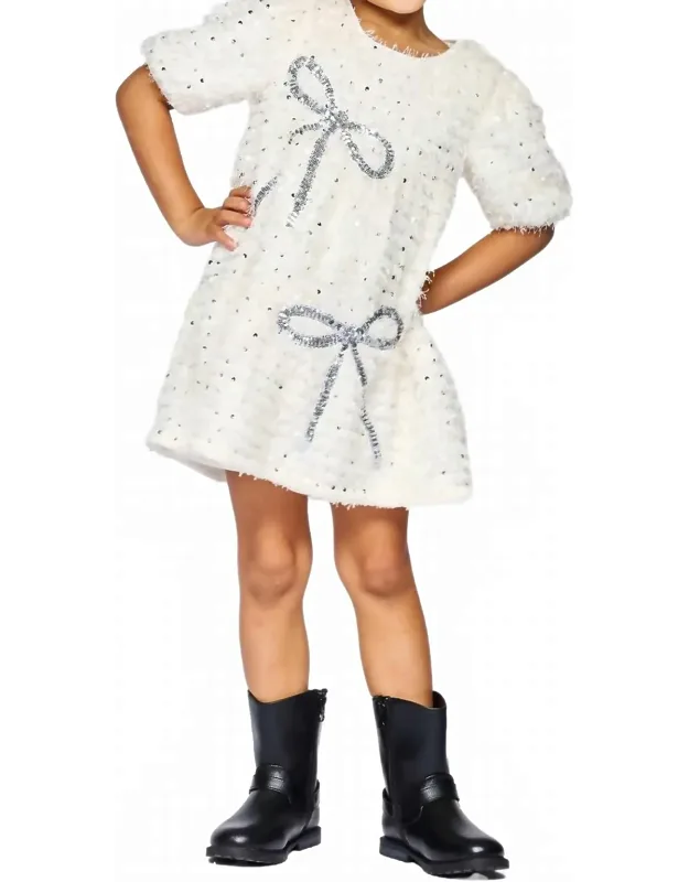 Tiered Dress With Sequin Bows
