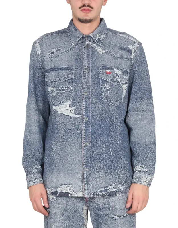 Distressed Denim Shirt