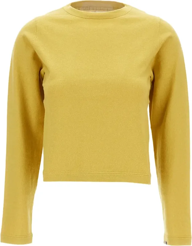 N 451 Cashmere Top - Lightweight Cotton-cashmere Blend, Rounded Crew Neckline