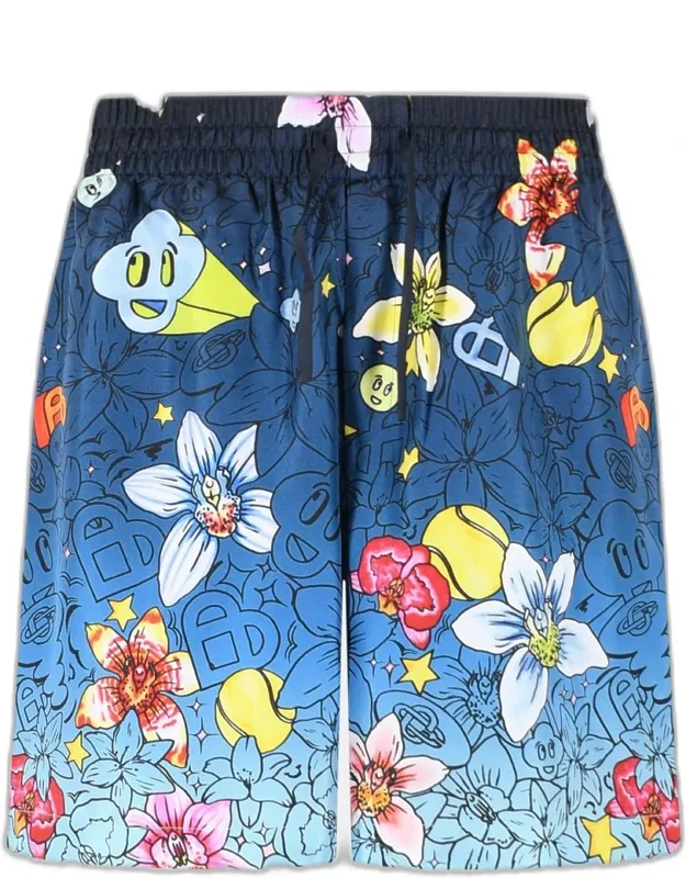 Collage D'icones Silk Shorts