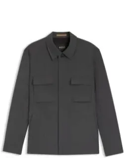 Relaxed-fit Overshirt In Water-repellent Wool