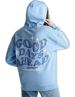 Good Days Zebra Print Pullover Hoodie