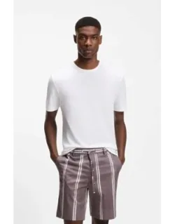 Cotton-linen T-shirt In A Regular Fit