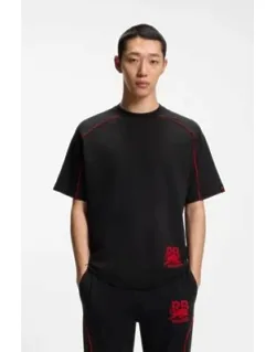 Cotton-blend T-shirt With Contrast Piping