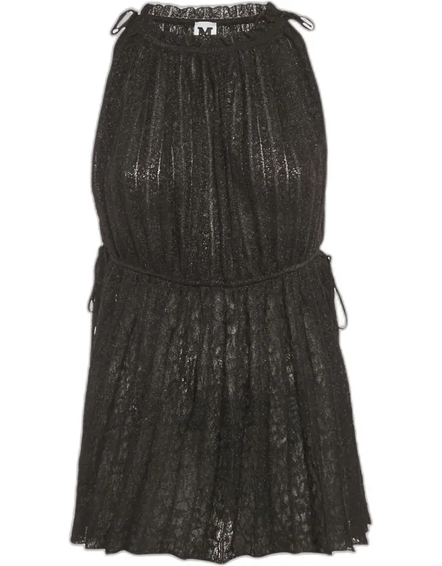 Lurex Knit Sleeveless Tunic Top