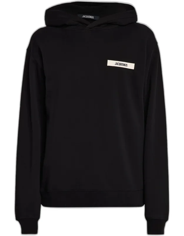 Grosgrain Logo Cotton Hoodie