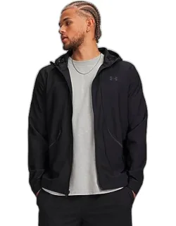 Under Armour Unstoppable Full-zip Jacket With Bungee-adjustable Hood And Water-repellent Finish