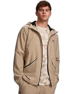 Under Armour Unstoppable Full-zip Jacket With Bungee-adjustable Hood And Water-repellent Finish