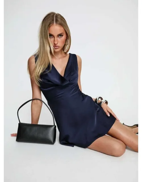Halter Plunge Mini Dress
