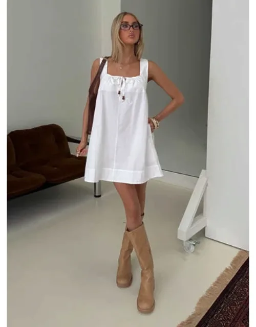 Square Neck Tie Detail Mini Dress