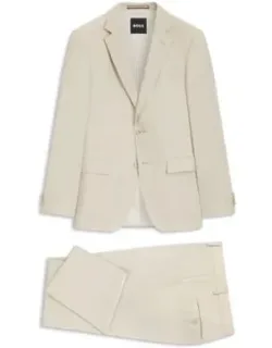 Two-piece Slim-fit Suit In Micro-patterned Cloth