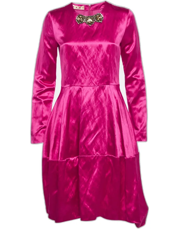 Satin Flared Mini Dress