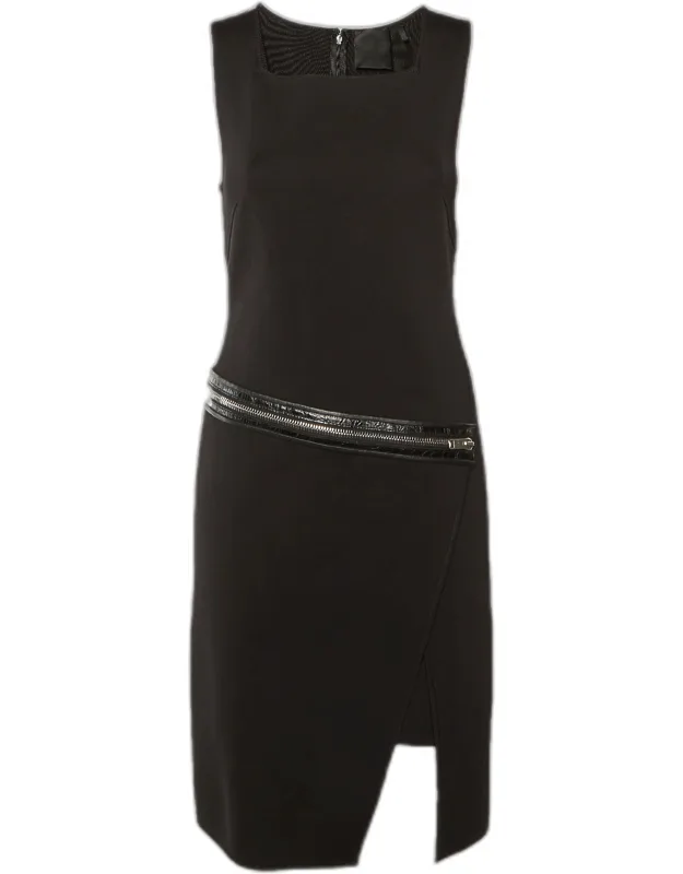 Knit Zip Detail Mini Dress