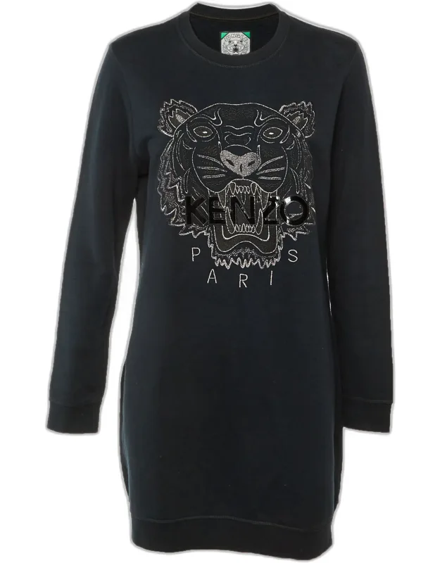 Embroidered Cotton Knit Dress