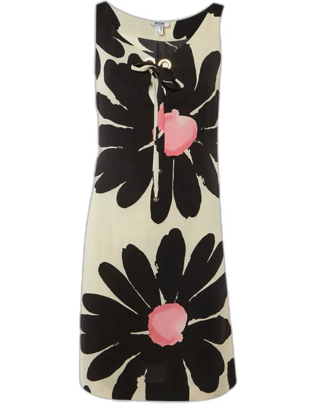Floral Printed Silk Shift Dress