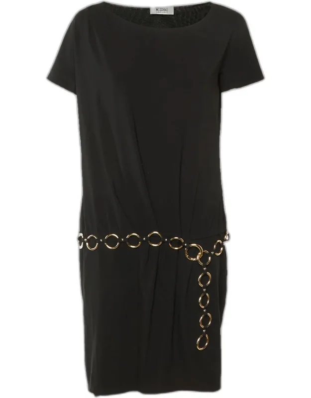 Crepe Chain Belt Dress