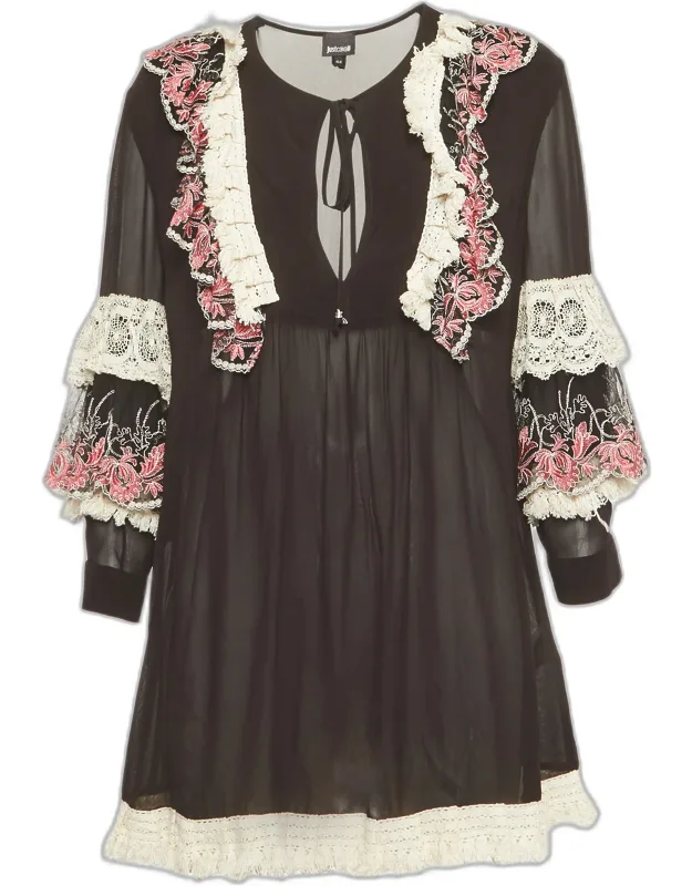 Chiffon Lace Detail Tunic Dress